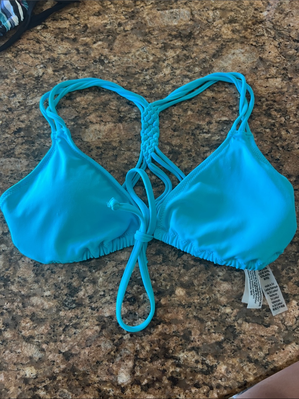 PINK Victoria's Secret Turquoise Bra-Style Bikini Top